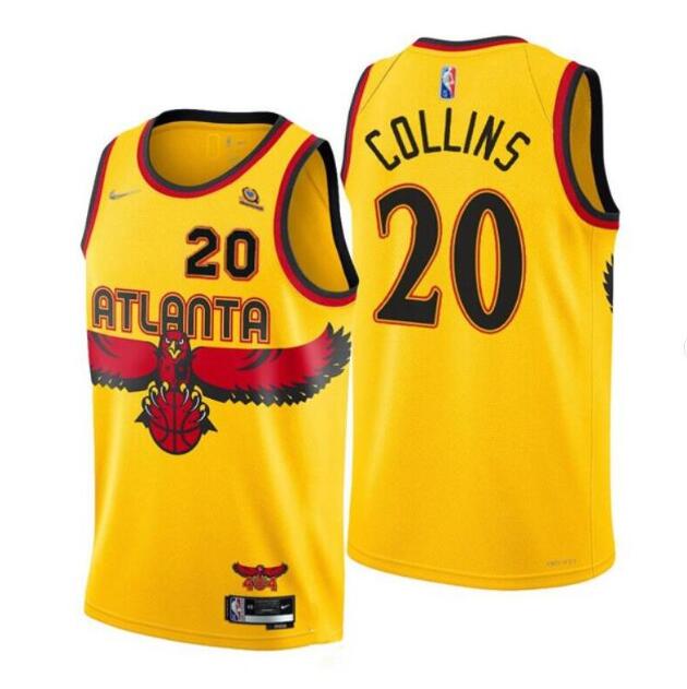 Atlanta Hawks #20 John Collins 2021-22 Yellow 75th Anniversary City