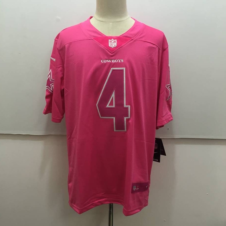 Dallas Cowboys #4 Dak Prescott Pink Rush Jerse…