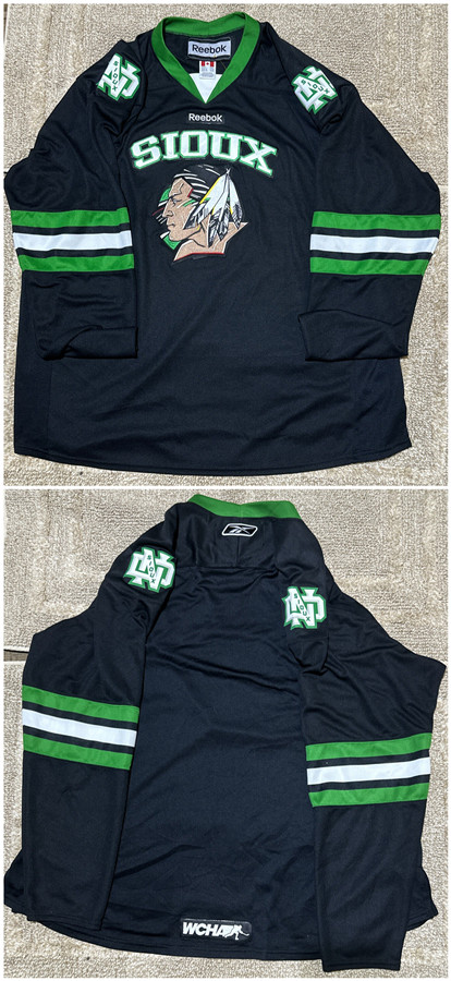 North Dakota Fighting Sioux Custom Black WCHA Jersey – Dripgrape ...