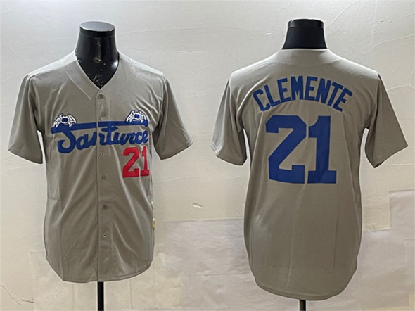 Maglia da baseball retrò Clemente #21 di Porto Rico con nome personalizzato cucito, bianca con toppa; taglia bambino/ragazzo/adulto; nome personalizzato - Italia Maglia da baseball retrò Clemente #21 di Porto Rico con nome personalizzato cucito, bianca con toppa; taglia bambino/ragazzo/adulto; nome personalizzato - Italia