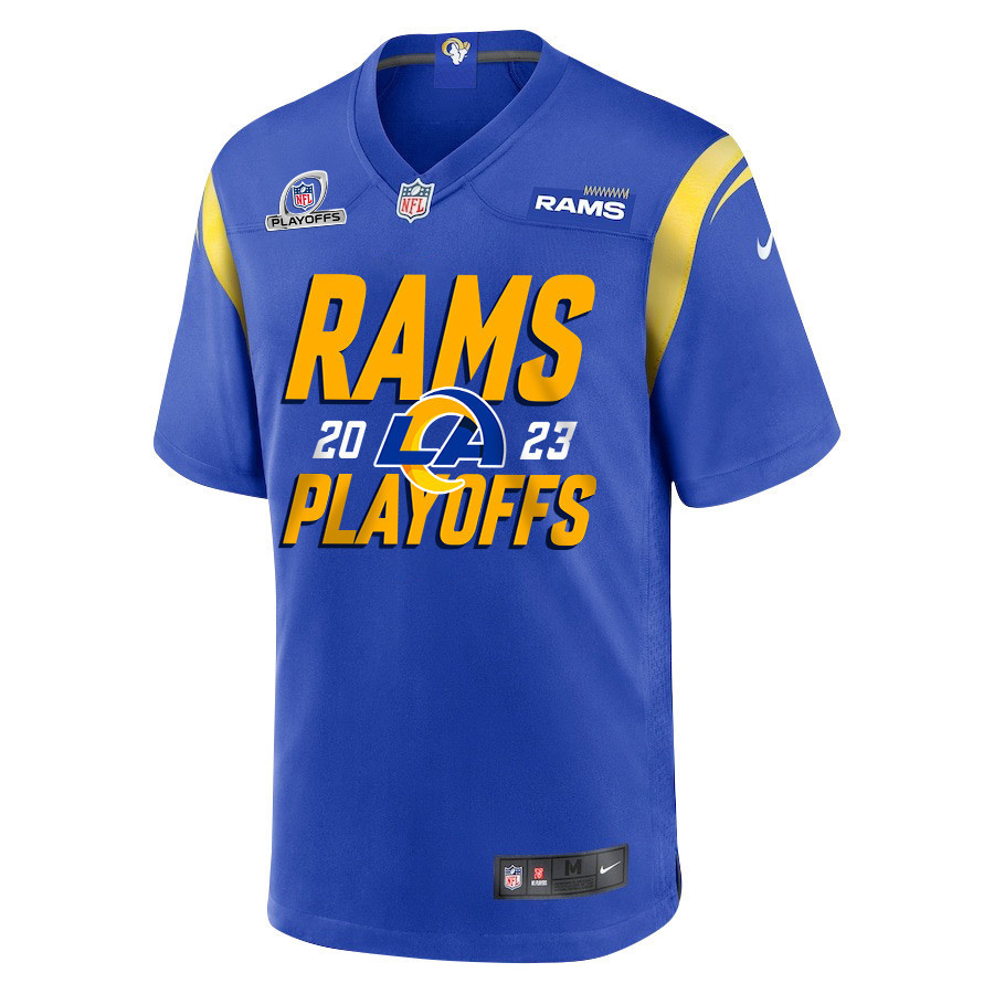 Los Angeles Rams 2023 Playoffs Iconic Game Custom Jersey – Royal ...